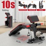 Foldable Adjustable Weight Bench for Home Gym