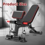 Foldable Adjustable Weight Bench for Home Gym