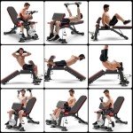 Foldable Adjustable Weight Bench for Home Gym