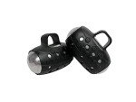 Egg Weights Knockout 4.0 lbs (2 Eggs, 2.0 lbs Each) Dumbbell Sets Bismuth Hand Weights with Silicone Rubber Finger Loop for Shadowboxing, Kickboxing for Men & Women (Black) +Free E-Book Workout Guide