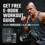 Egg Weights Knockout 4.0 lbs (2 Eggs, 2.0 lbs Each) Dumbbell Sets Bismuth Hand Weights with Silicone Rubber Finger Loop for Shadowboxing, Kickboxing for Men & Women (Black) +Free E-Book Workout Guide