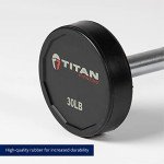 Titan Fitness Straight Rubber Fixed Barbell 30 lb.
