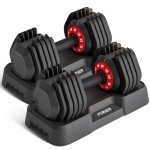 Adjustable Dumbbell 55LB Single Dumbbell 10 Weight Options, Anti-Slip Metal Handle, Ideal for Home Workout Equipment