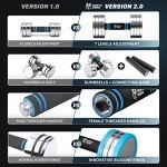 Northdeer 2.0 Upgraded Adjustable Steel Dumbbells, 40Lbs Free Weight Set with Connector, 2 in 1 Dumbbell Barbell Set, Home Gym Workout for Men and Women - Sliver