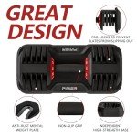 Adjustable Dumbbell 55LB Single Dumbbell 10 Weight Options, Anti-Slip Metal Handle, Ideal for Home Workout Equipment
