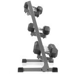 XMARK 5-50 Pound Dumbbells Weight Set (10 Pairs) with Weight Storage Rack (Black)