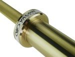 Valor Fitness Womens Olympic Barbell - 35 lb Needle Bearing - Gold Titanium Coated – 1000 lbs - 25MM - Enhanced Spin- Knurl Free Center – Crossfit Power Lifting Workout Equipment