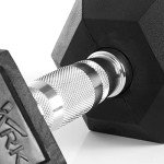 XMARK 5-50 Pound Dumbbells Weight Set (10 Pairs) with Weight Storage Rack (Black)
