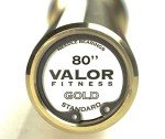Valor Fitness Womens Olympic Barbell - 35 lb Needle Bearing - Gold Titanium Coated – 1000 lbs - 25MM - Enhanced Spin- Knurl Free Center – Crossfit Power Lifting Workout Equipment