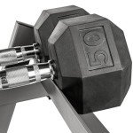 XMARK 5-50 Pound Dumbbells Weight Set (10 Pairs) with Weight Storage Rack (Black)