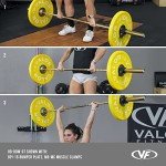 Valor Fitness Womens Olympic Barbell - 35 lb Needle Bearing - Gold Titanium Coated – 1000 lbs - 25MM - Enhanced Spin- Knurl Free Center – Crossfit Power Lifting Workout Equipment
