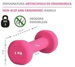 G5 HT SPORT Neoprene Dumbbells or Dumbbells for Gym and Home Gym Non-Slip from 0.5 to 6 kg Pair or Single (1 x 1 kg) Assorted Colours, 1 Piece