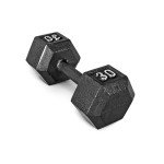 CAP Barbell Cast Iron Hex Dumbbell, Black, Single, 30 lb