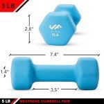 JFIT Neoprene Dumbbell Pairs, 5 LB