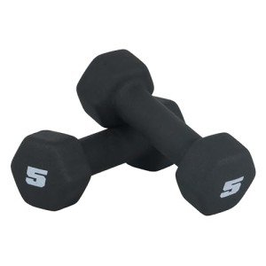 CAP Barbell Neoprene Dumbbell Weights, 5 lb Pair, Black