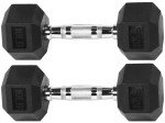 Fitvids Rubber Encased Hex Dumbbell, 10LB, Pair