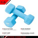 JFIT Neoprene Dumbbell Pairs, 5 LB