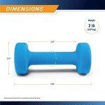 Marcy Neoprene Dumbbell, Single Piece, 2-lb, Azure