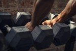 Fitvids Rubber Encased Hex Dumbbell, 10LB, Pair