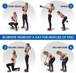 Yes4All 15 lb Kettlebell Weight Vinyl Coated Cast Iron for Dumbbell Weights Exercises, Gym, Fitness, Full Body Workout Equipment Push up, Grip and Strength Training, Blue
