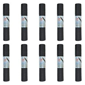 Hello Fit 10-Pack Yoga Mat, 68" x 24" Non Slip Exercise Mat, 4mm Thick Gym Mat for Fitness and Stretching, Bulk Non Toxic Yoga Mats for Schools and Studios, Black
