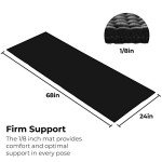 Hello Fit 10-Pack Yoga Mat, 68" x 24" Non Slip Exercise Mat, 4mm Thick Gym Mat for Fitness and Stretching, Bulk Non Toxic Yoga Mats for Schools and Studios, Black