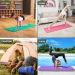 ProsourceFit Extra Thick Yoga and Pilates Mat ½” (13mm), 71-inch Long High Density Exercise Mat with Comfort Foam and Carrying Strap