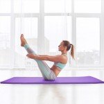 Fitvids 1/2-Inch Extra Thick High Density Anti-Tear Exercise Yoga Mat with Carrying Strap, Purple
