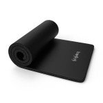 HemingWeigh 1 Inch Extra Thick Non Slip Yoga Mat - Exercise Mats for Home Workouts, Black (70"L x 23"W)