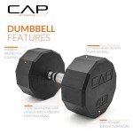 CAP Barbell 12-Sided Coated Dumbbell, 45 LB