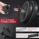66LB Adjustable Dumbbells Set, Dumbbells Adjustable Weight with Non-Slip Metal Handles, Home Gym Fitness Equipment for Men and Women Strength Training Dumbbells set of 2 (Pair)