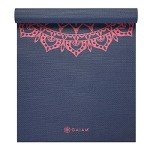 Gaiam Yoga Mat Classic Print Non Slip Exercise & Fitness Mat for All Types of Yoga, Pilates & Floor Workouts, Pink Marrakesh, 4mm, 68"L x 24"W x 4mm Thick