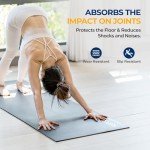 SereneLife Yoga Mat 30" x 60", 6mm Extra Thick, Soft, Non-Slip Exercise & Fitness Mat, Anti-Tear for All Types of Cardio, Gym, Pilates, Stretching & Floor Workout For Travel, Lightweight, Men & Women