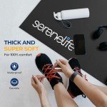 SereneLife Yoga Mat 30" x 60", 6mm Extra Thick, Soft, Non-Slip Exercise & Fitness Mat, Anti-Tear for All Types of Cardio, Gym, Pilates, Stretching & Floor Workout For Travel, Lightweight, Men & Women