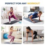 SereneLife Yoga Mat 30" x 60", 6mm Extra Thick, Soft, Non-Slip Exercise & Fitness Mat, Anti-Tear for All Types of Cardio, Gym, Pilates, Stretching & Floor Workout For Travel, Lightweight, Men & Women