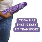 THE FINIX Yoga Mat 1/10 inch Thick w/Carrying Strap,Non-Slip NBR Mat for Fitness Pilates Stretching and Floor Excercise, Purple