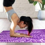 THE FINIX Yoga Mat 1/10 inch Thick w/Carrying Strap,Non-Slip NBR Mat for Fitness Pilates Stretching and Floor Excercise, Purple