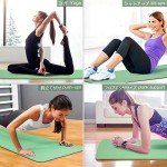 Gruper Yoga Mat Non Slip, Eco Friendly Fitness Exercise Mat with Carrying Strap,Pro Yoga Mats for Women,Workout Mats for Home, Pilates and Floor Exercises 4.Matcha Green/Black