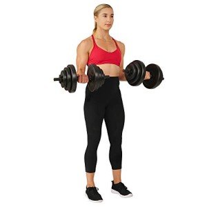 Sunny Health & Fitness 18 kg Vinyl Dumbbell Set