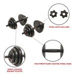 Sunny Health & Fitness 18 kg Vinyl Dumbbell Set