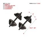 Sunny Health & Fitness 18 kg Vinyl Dumbbell Set