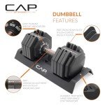 Adjustable 55 lb Dumbbell with Copper Handle