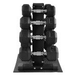 BalanceFrom Rubber Coated Hex Dumbbell Weight Set