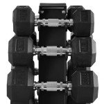 BalanceFrom Rubber Coated Hex Dumbbell Weight Set