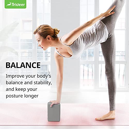 Trideer Gray Yoga Blocks - Set of 2