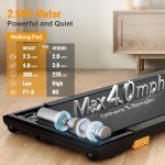 Compact Under Desk Treadmill with Remote Control