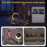 3-in-1 Portable Treadmill with Handle Bar