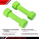 2 LB JFIT Neoprene Dumbbell Pairs