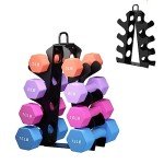 Compact 4-Tier Dumbbell Rack for Home Gym