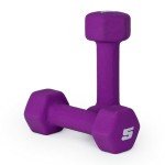 Violet 5 lb Neoprene Dumbbell Weights - Pair